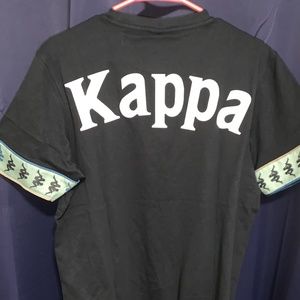 Kappa Men Large Banda Bowieshirt Black Smoke